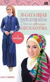 30 Gaya Hijab Panduan Busana : Denim dengan Kain Nusantara