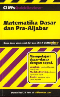 Image of CliffsQuickReview : Matematika Dasar dan Pra-Aljabar